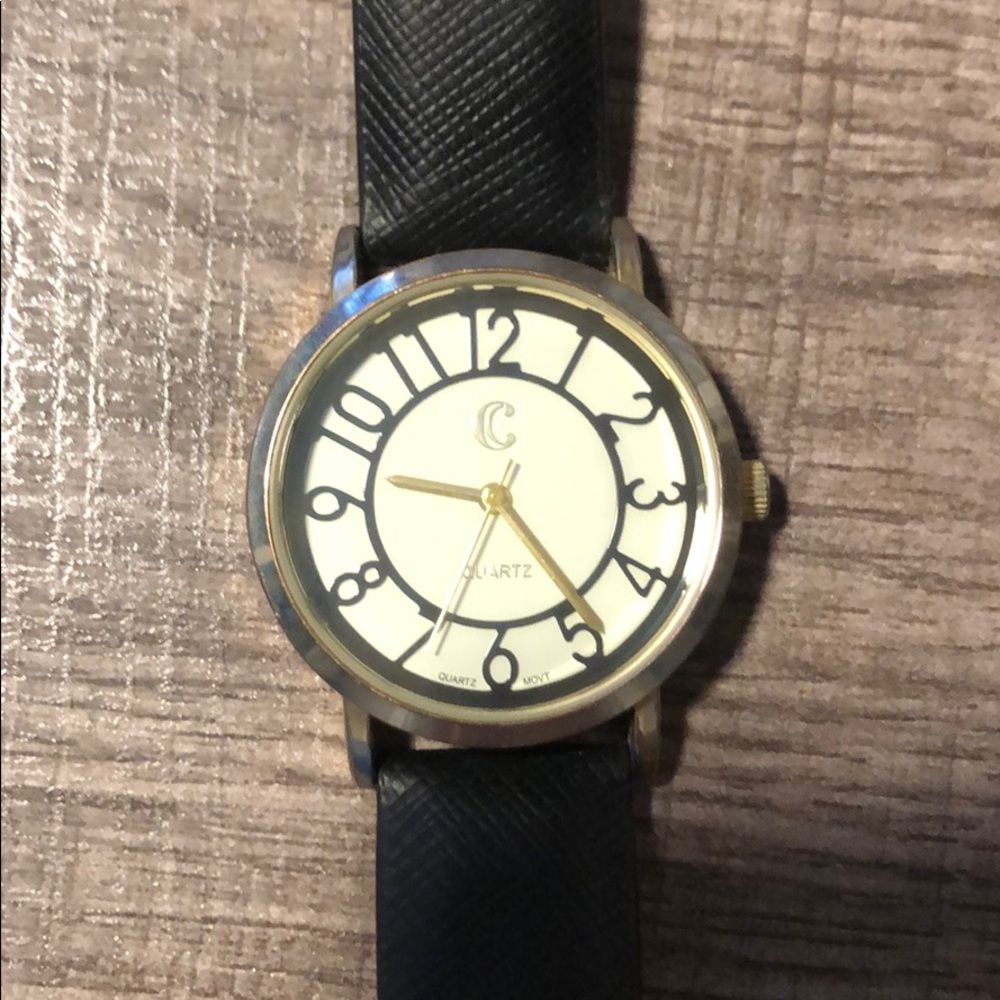 Black charming Charlie watch